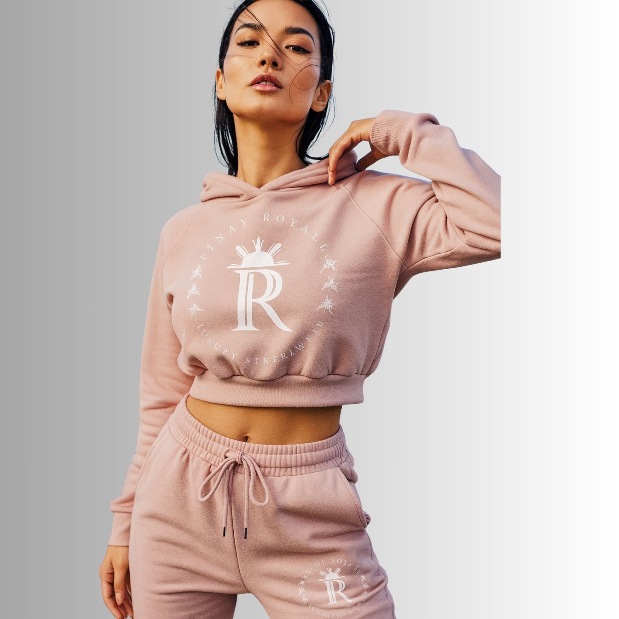 Filipino American History Month crop hoodie – Pinay Royale rose hoodie streetwear

