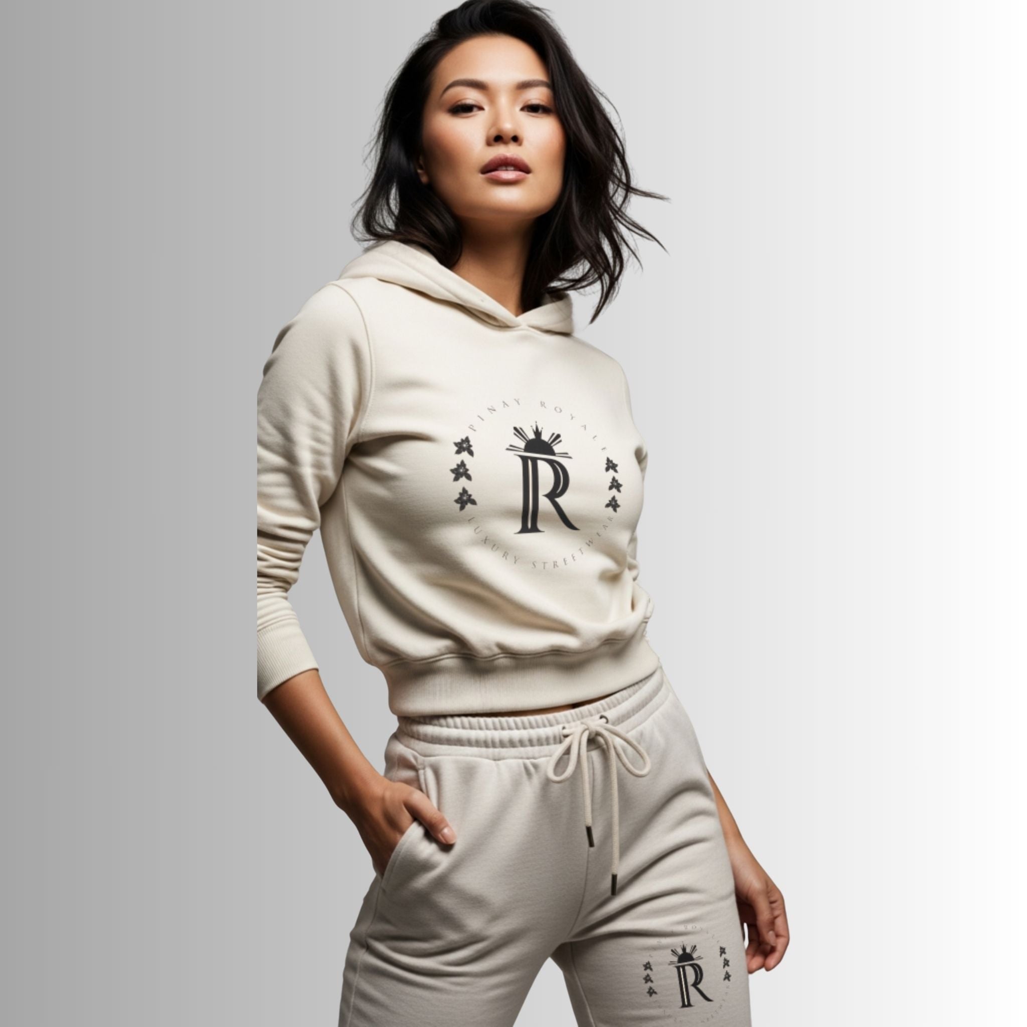 Filipino American History Month Hoodie – Pinay Royale Bone Sampaguita Hoodie
